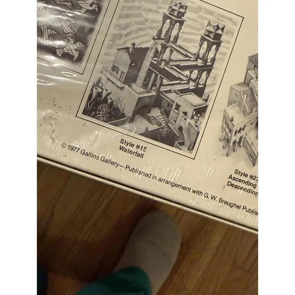VTG M.C. Escher Jigsaw Puzzle Collection - Three Worlds - Sealed - Picture 3 of 5